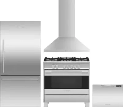 4 Piece Package Includes Refrigerator, Range, Hood And Dishwasher